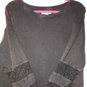 Lucky Lotus by Lucky Brand black sweatshirt